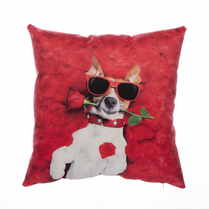 Valentines Cushion Cover “Love Dog”